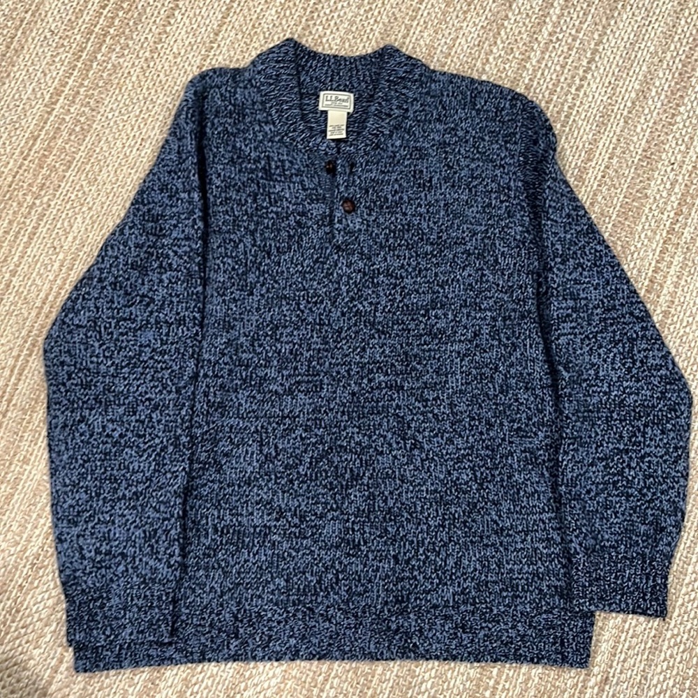 XXL L.L. Bean blue wool sweater